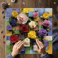 Roses Mosaic Jigsaw Puzzle 1000 Pieces