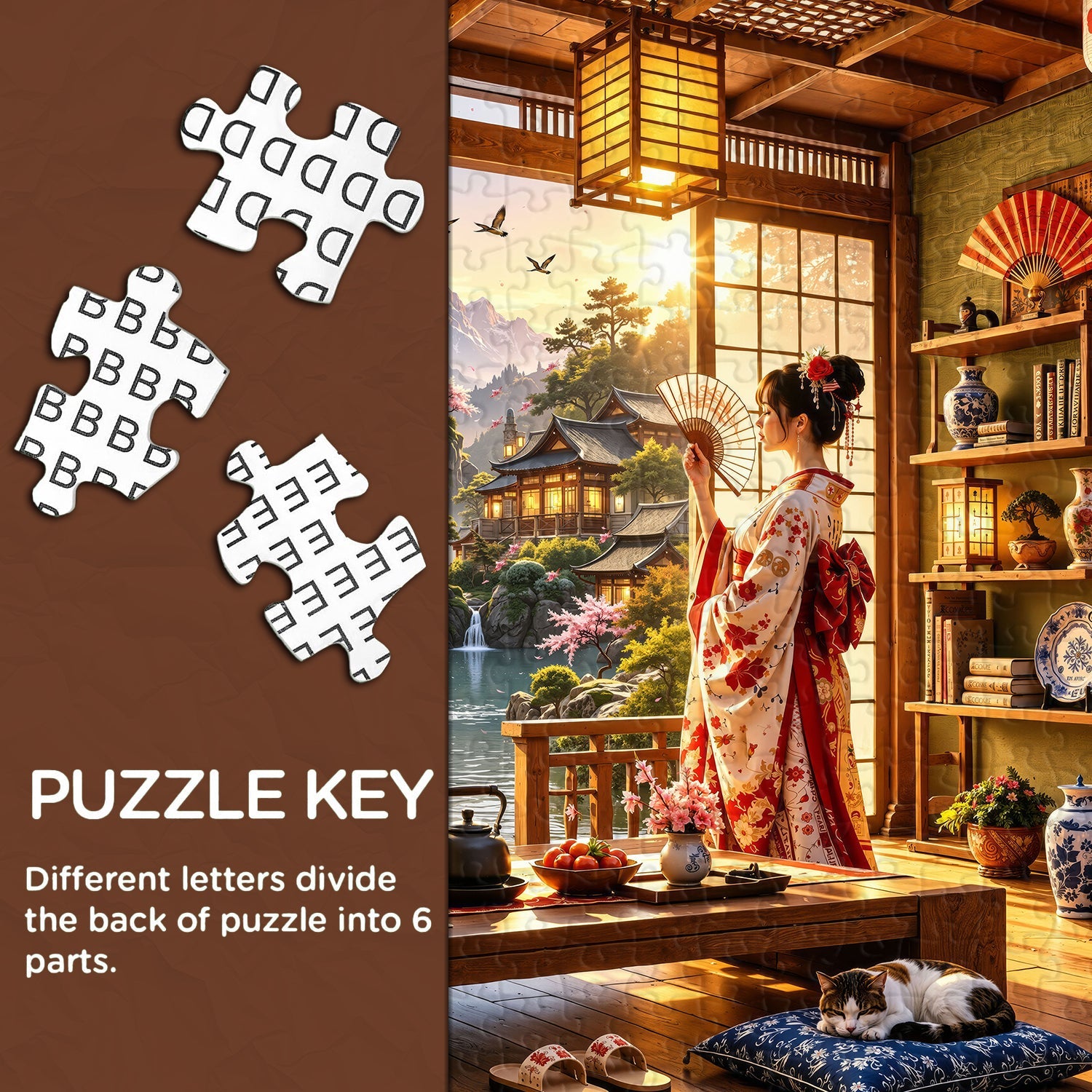 Puzzle giapponese per il ritiro del tè, 1000 pezzi