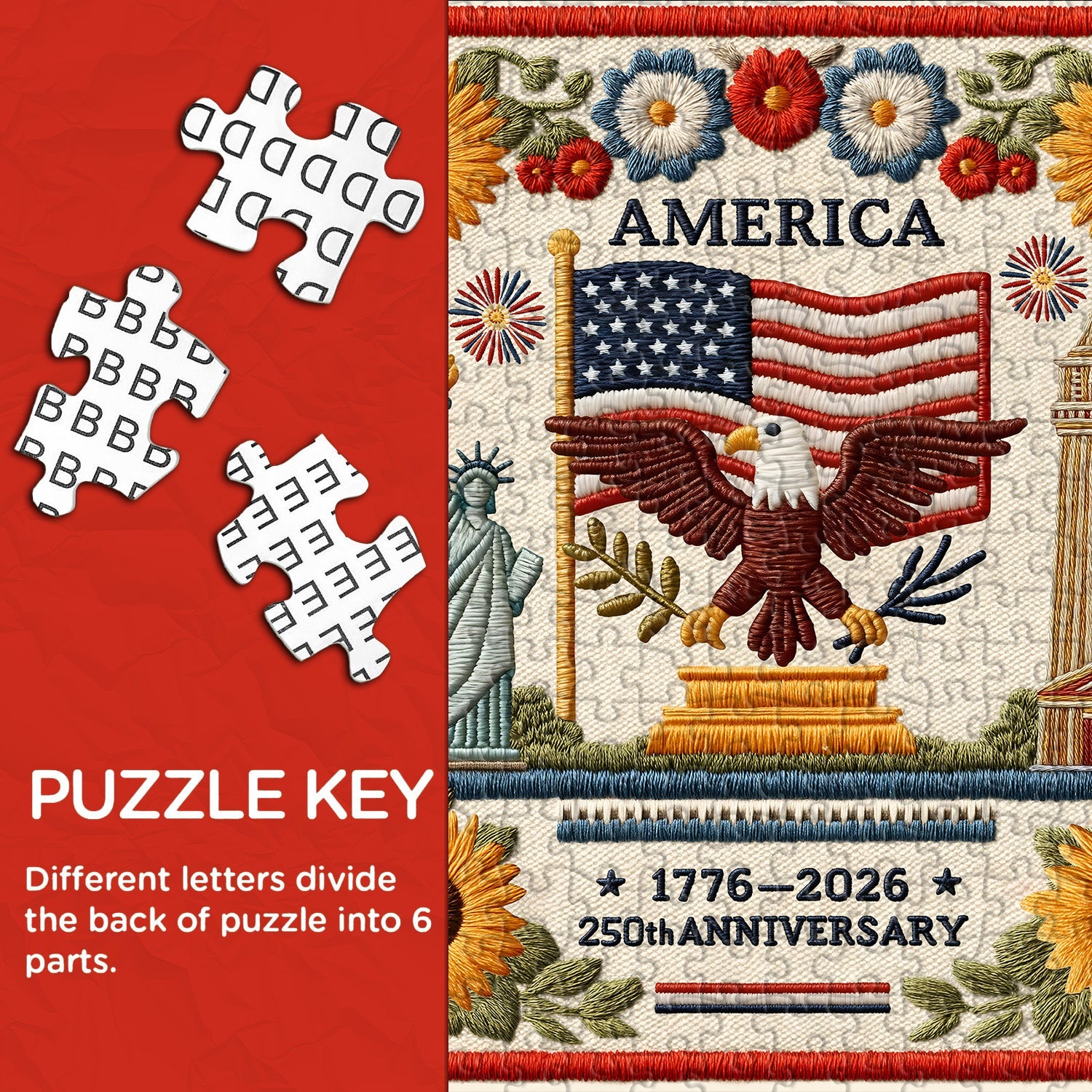 Stars, Stripes & Liberty Jigsaw Puzzle 1000 Pieces
