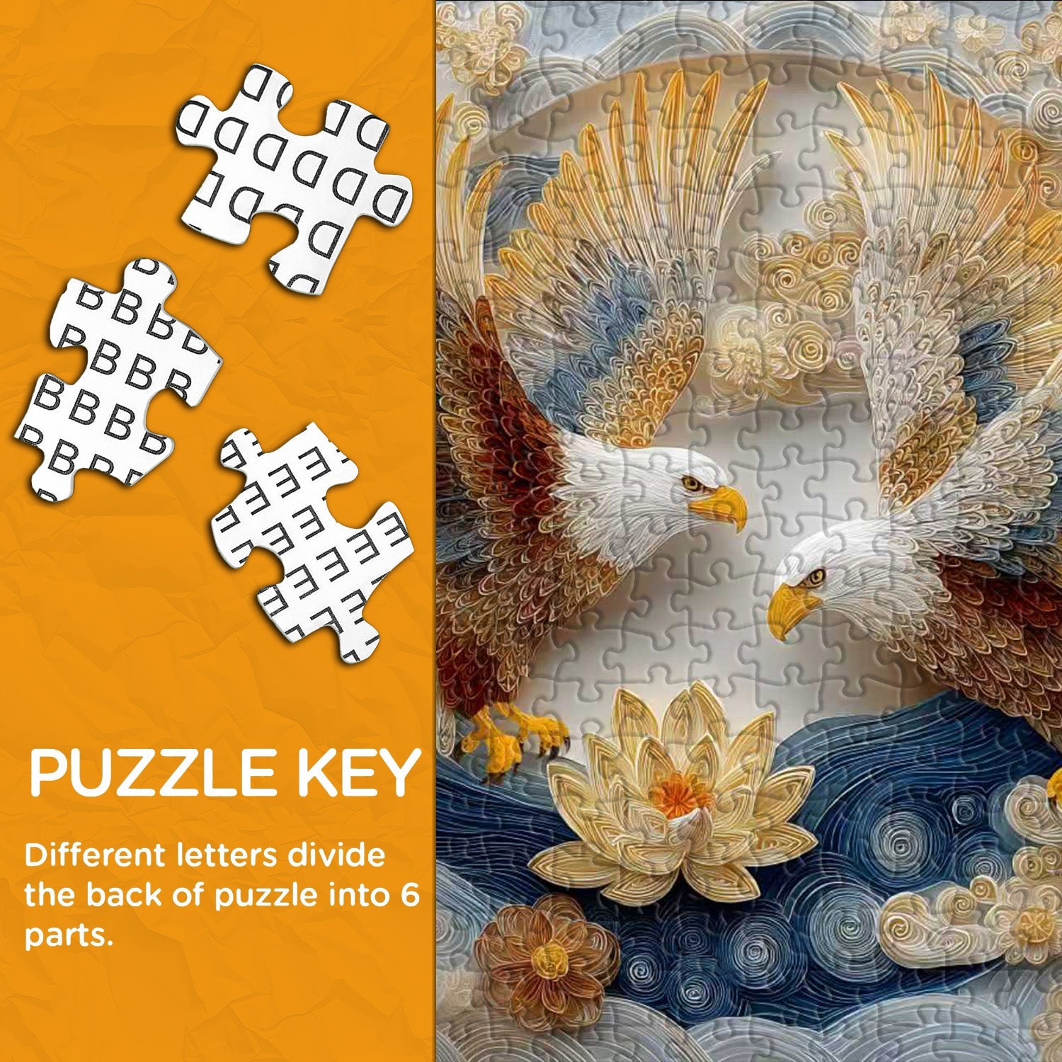 Quilled Twin Eagles Puzzle 1000 Teile