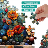 Stained Glass Cactus Jigsaw Puzzle 1000 Pieces