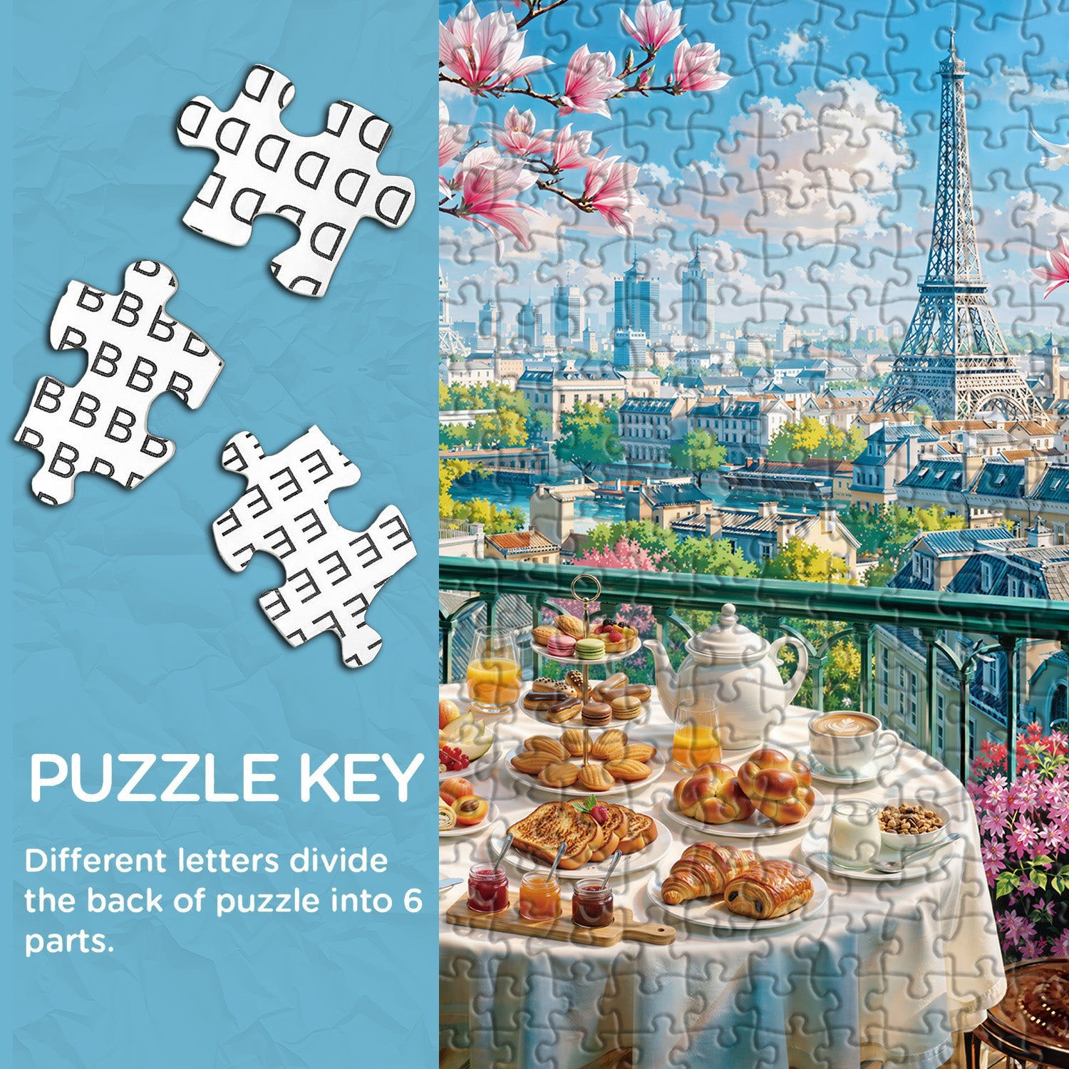 Breakfast in Paris Jigsaw Puzzle 1000 Pieces