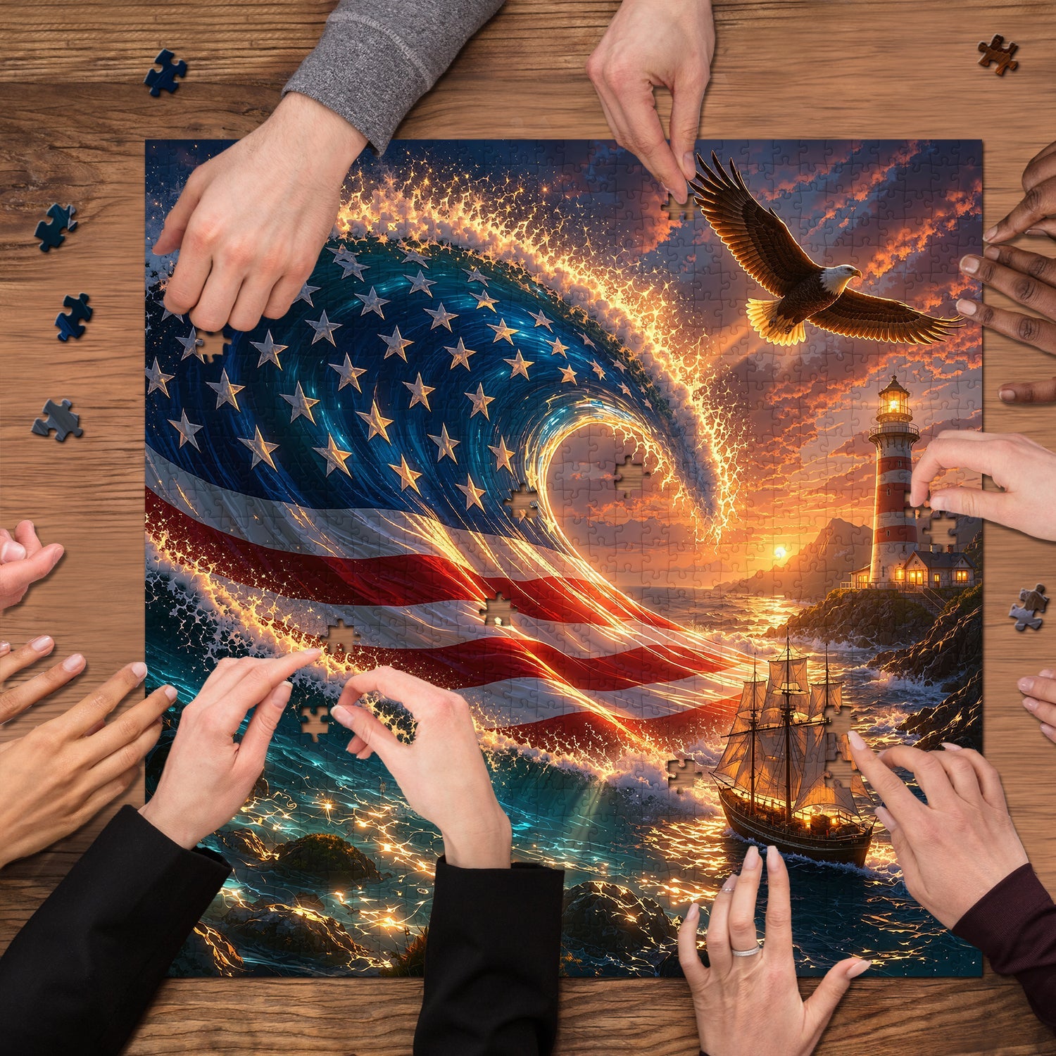 Puzzle Stelle e Libertà del Mare 1000 Pezzi