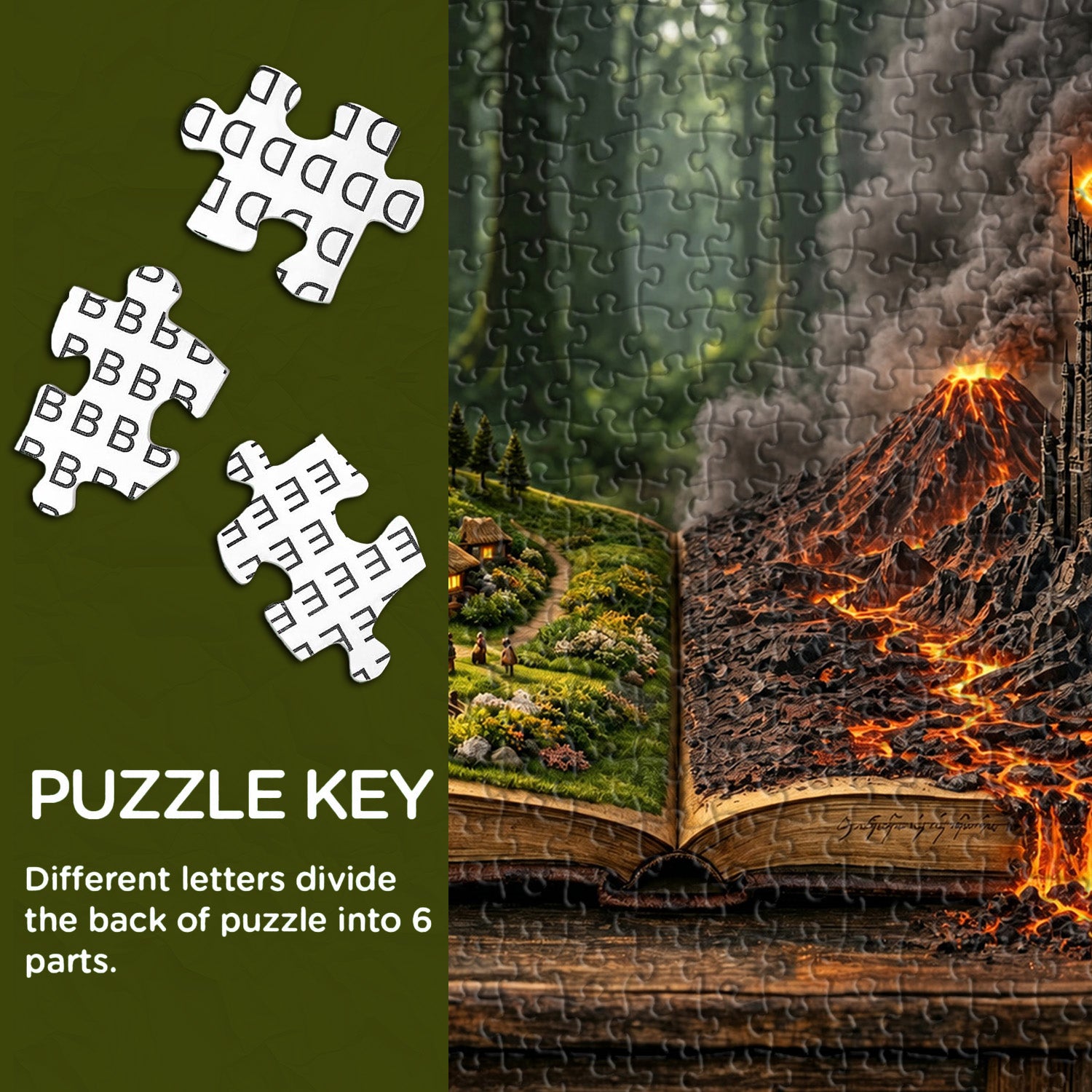 Middle-earth in a Book Jigsaw Puzzle 1000 Pieces