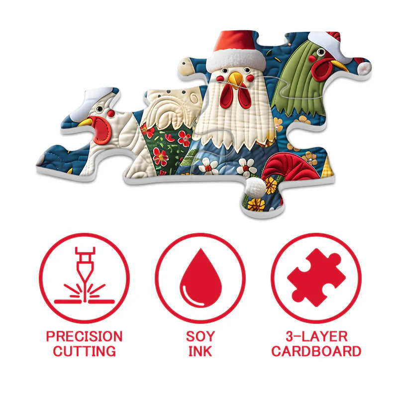 Süße Weihnachtshühner Puzzle 1000 Stücke