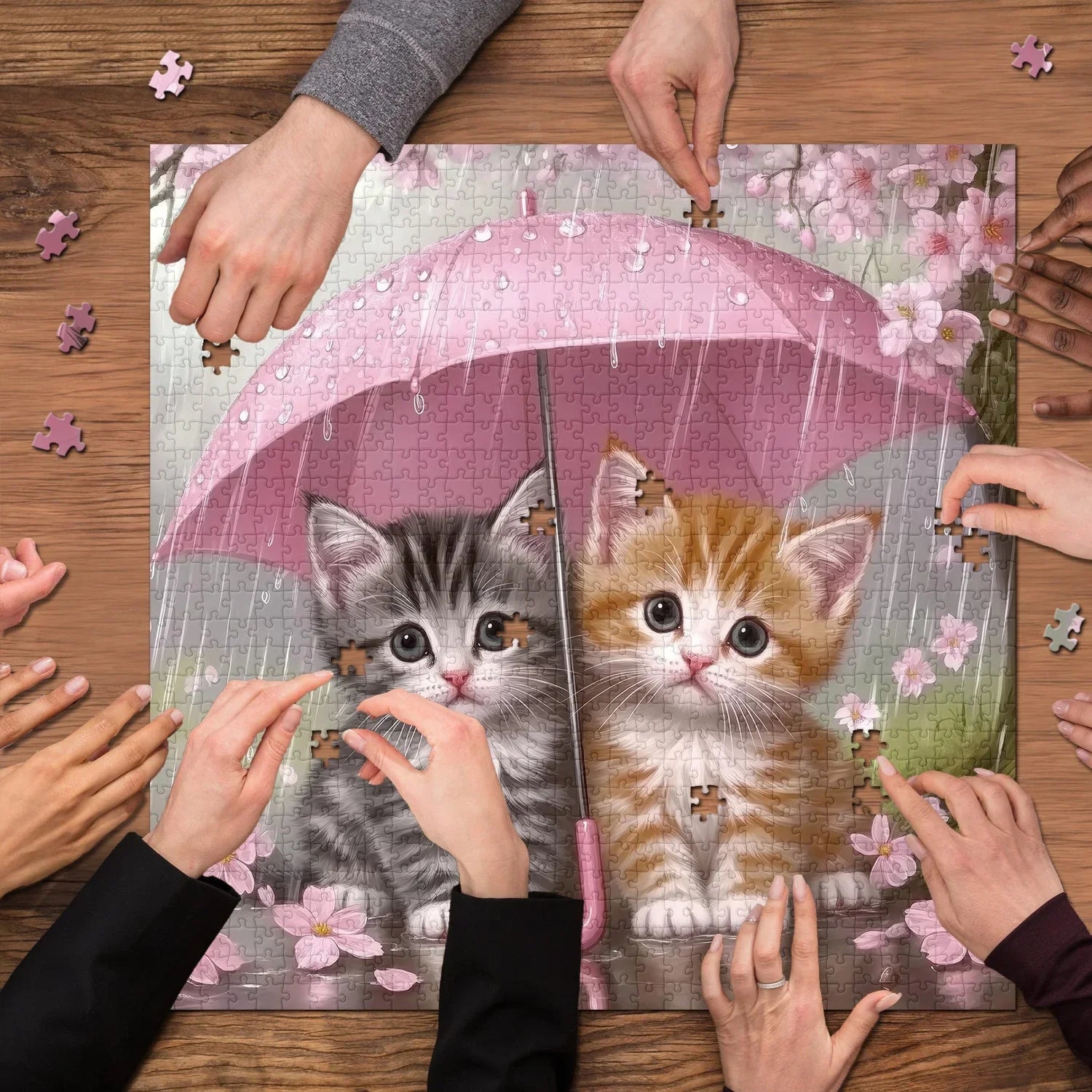 Rain Kittens Jigsaw Puzzle 1000 Pieces