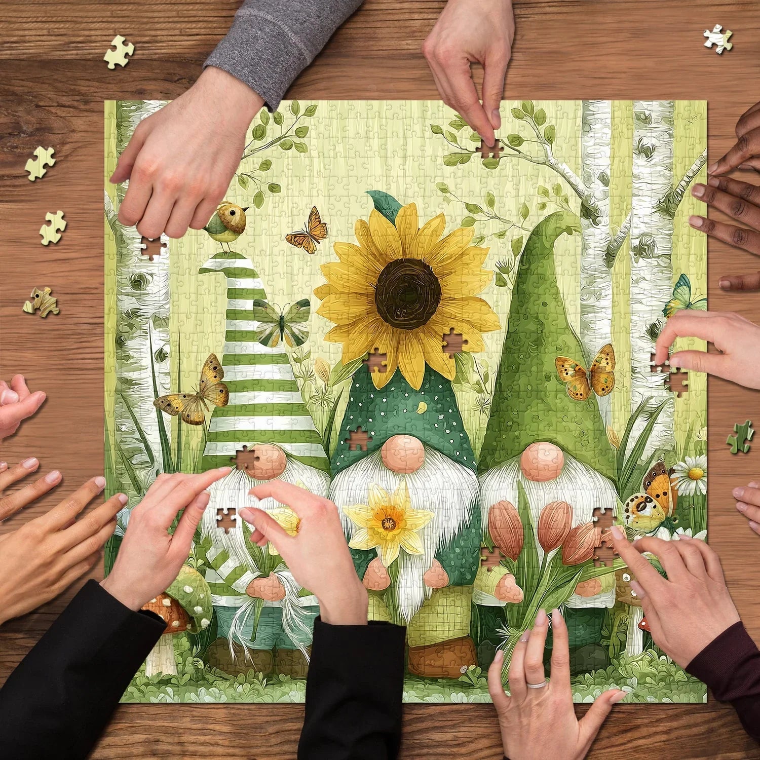 Spring Gnomes Jigsaw Puzzle 1000 Piece