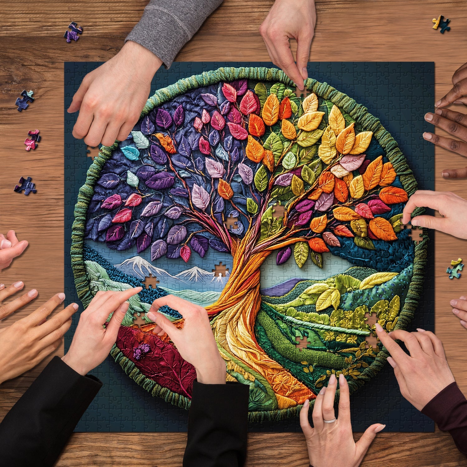 Quilted Life Tree Jigsaw Puzzle 1000 Pieces