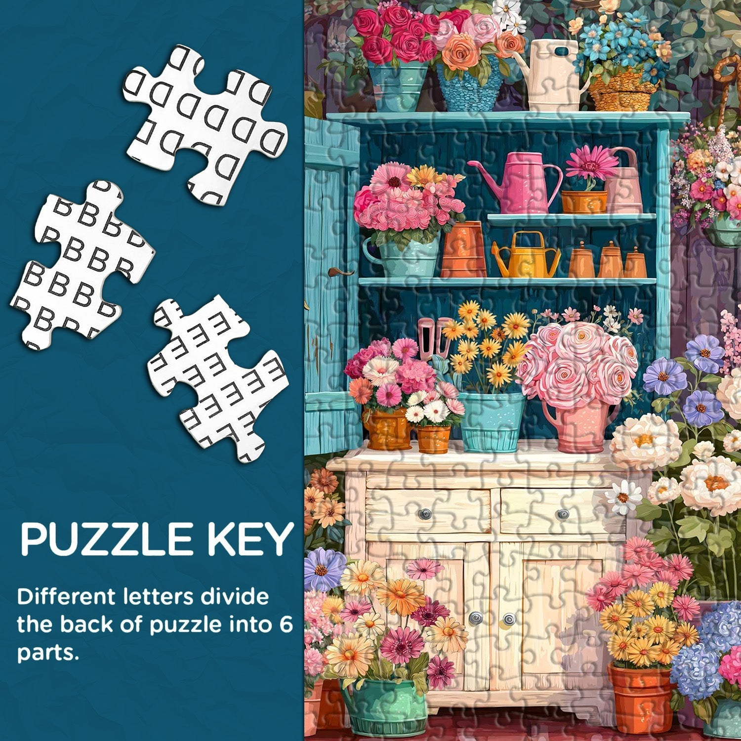 Floral Cabinet Rhythm Jigsaw Puzzle 1000 Pieces