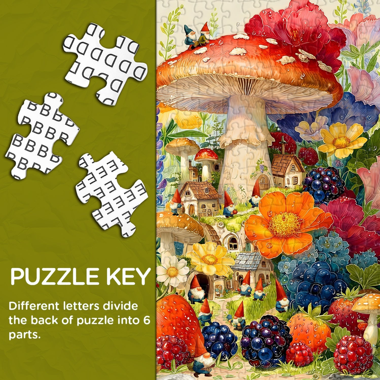 Blossom & Gnome Home Jigsaw Puzzle 1000 Pieces