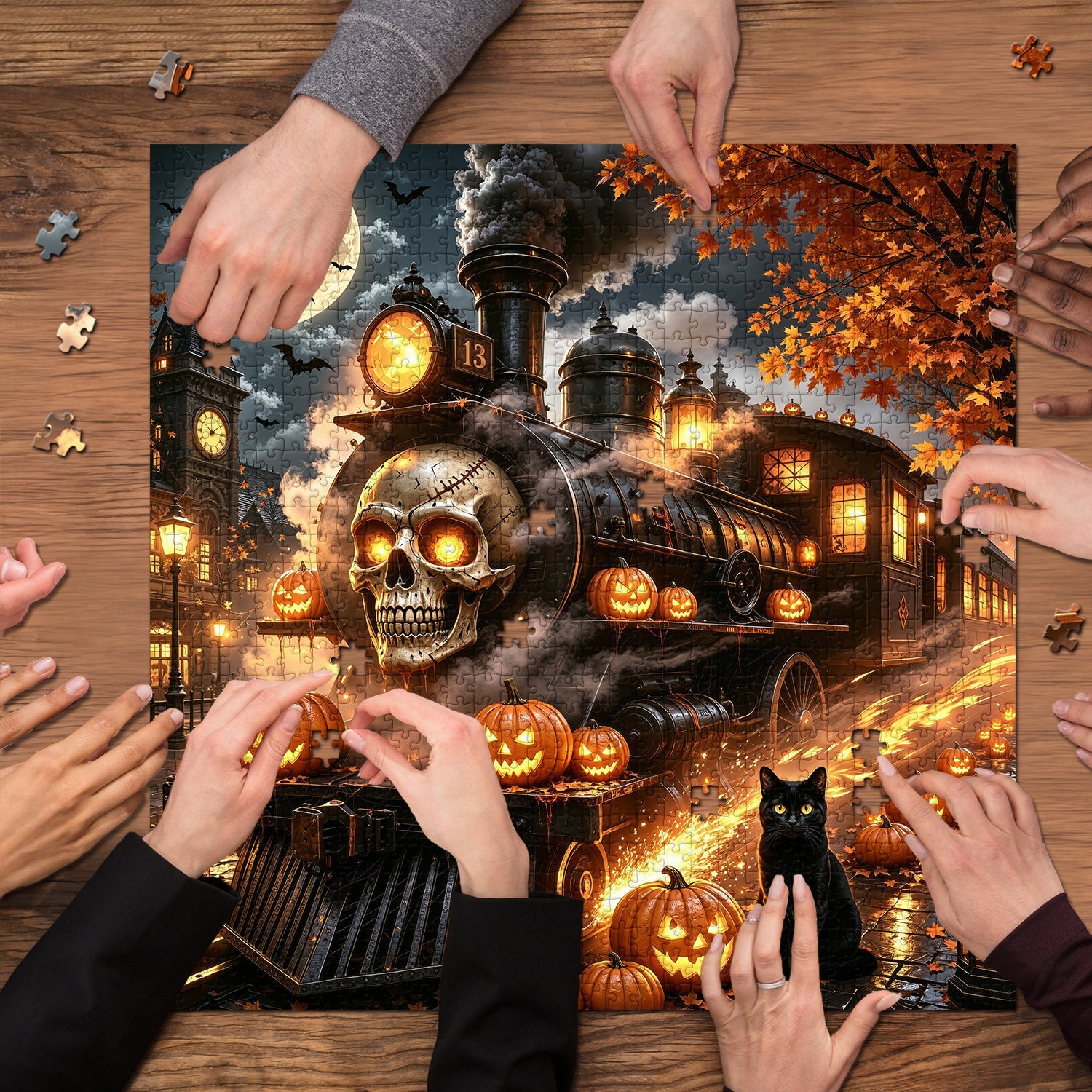 Halloween Ghost Train Jigsaw Puzzle 1000 Pieces