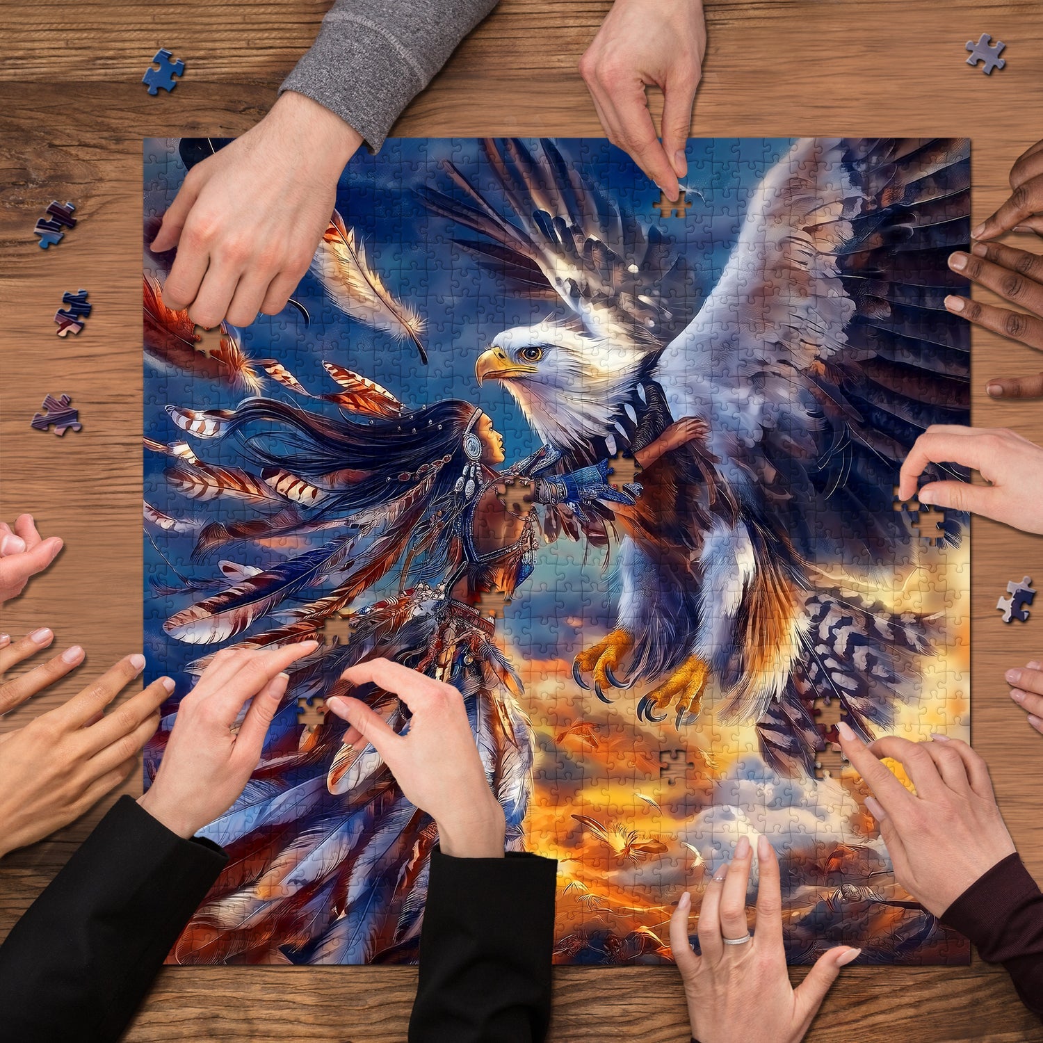 Eagle Spirit Embrace Jigsaw Puzzle 1000 Pieces