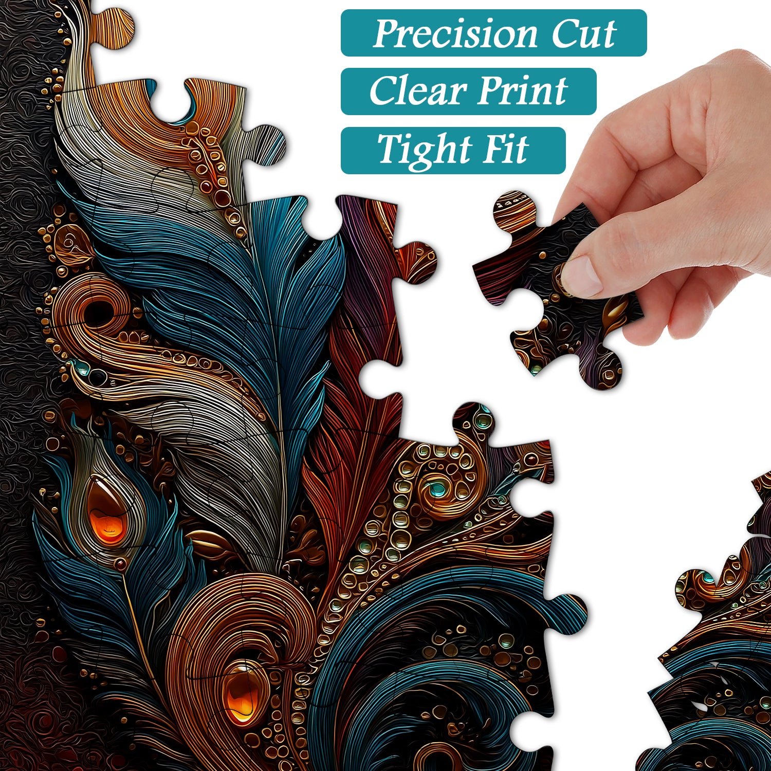 Puzzle mit gefiedertem Schatz, 1000 Teile