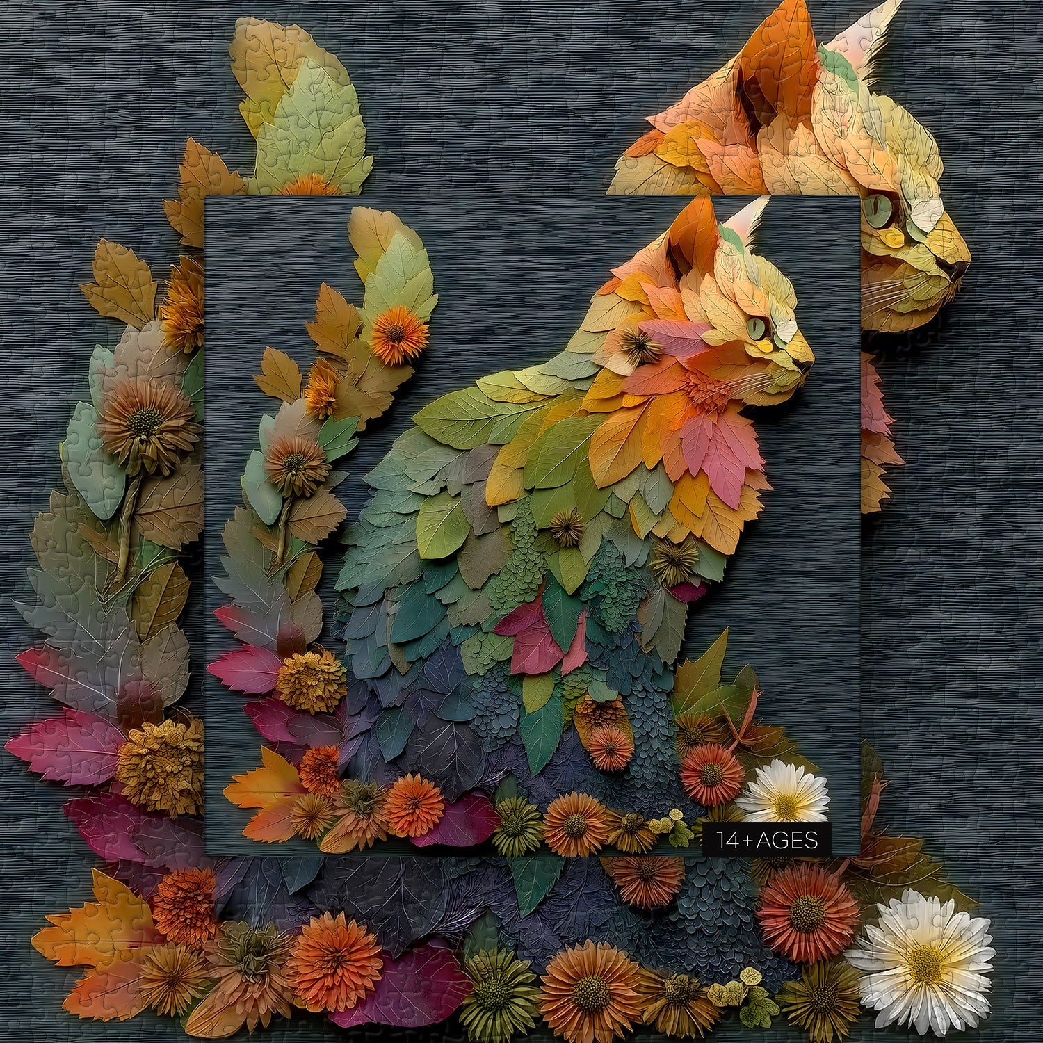 Leaf Cat Jigsaw Puzzle 1000 Pieces