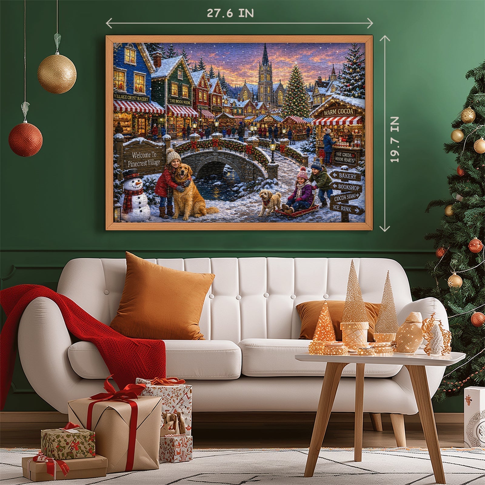 Warmes Winterdorf-Puzzle, 1000 Teile