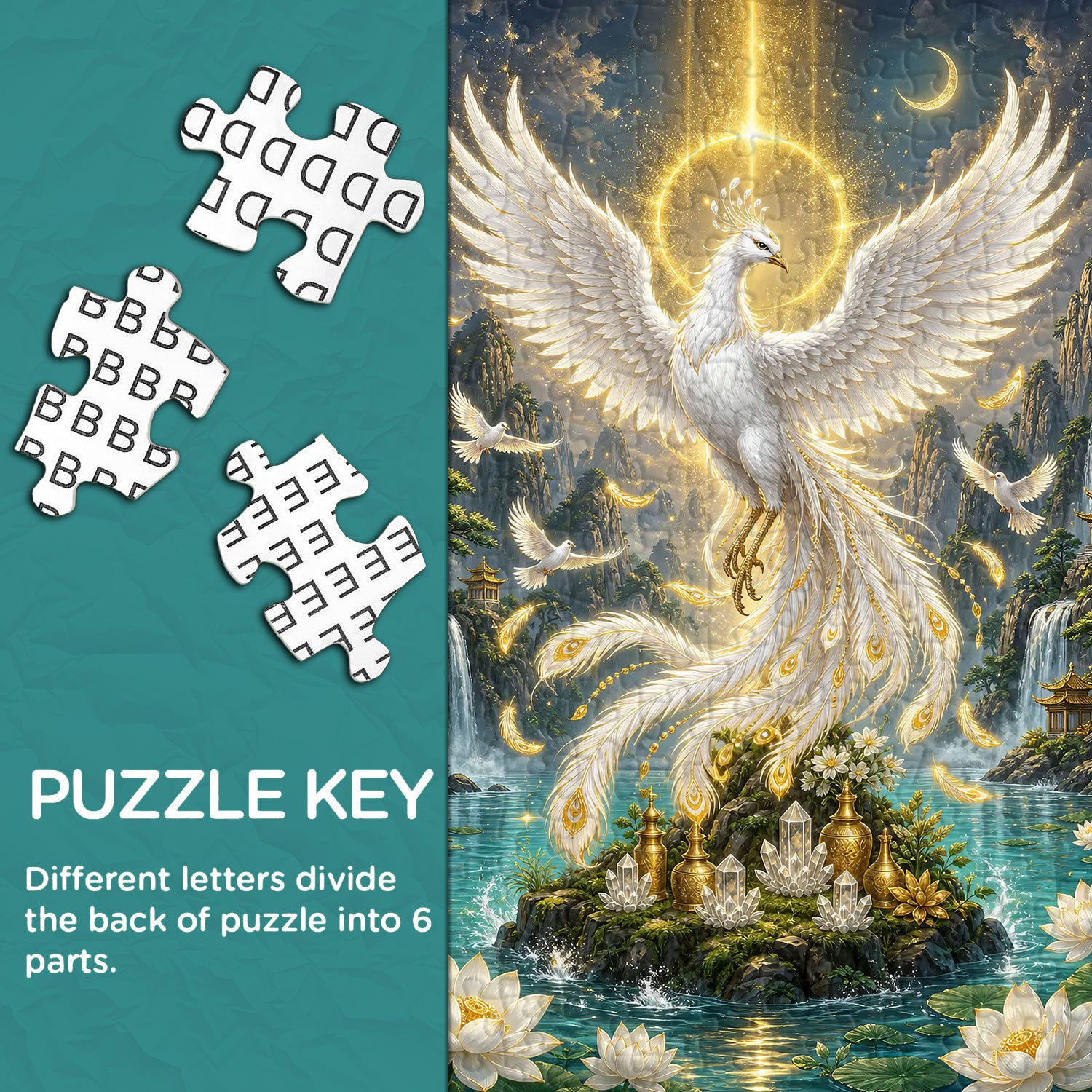 Oriental Divine Bird Painting Jigsaw Puzzle 1000 Pieces