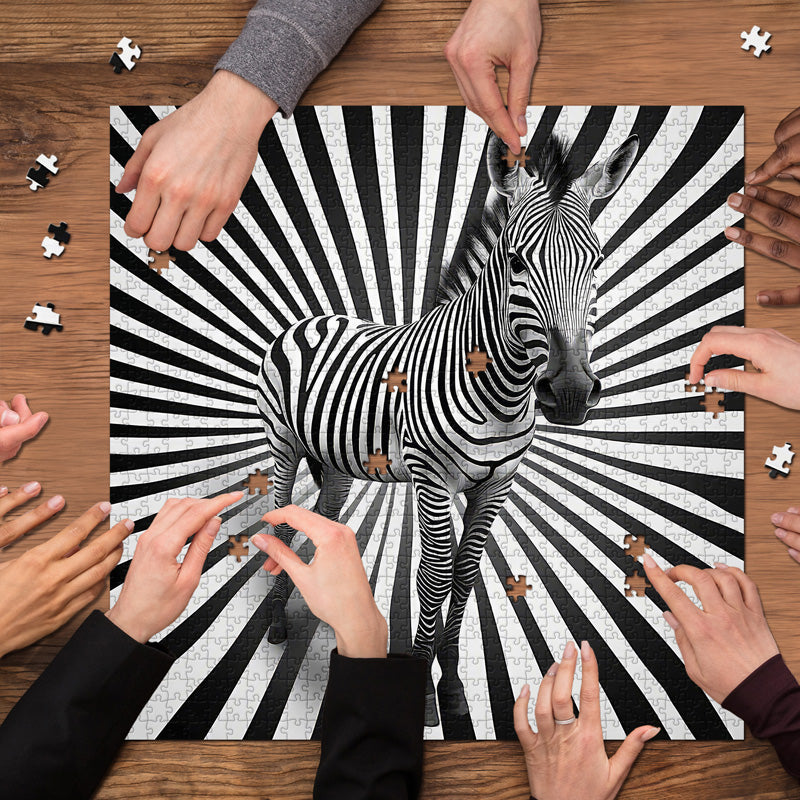 Hypnotic Zebra Jigsaw Puzzle 1000 Pieces
