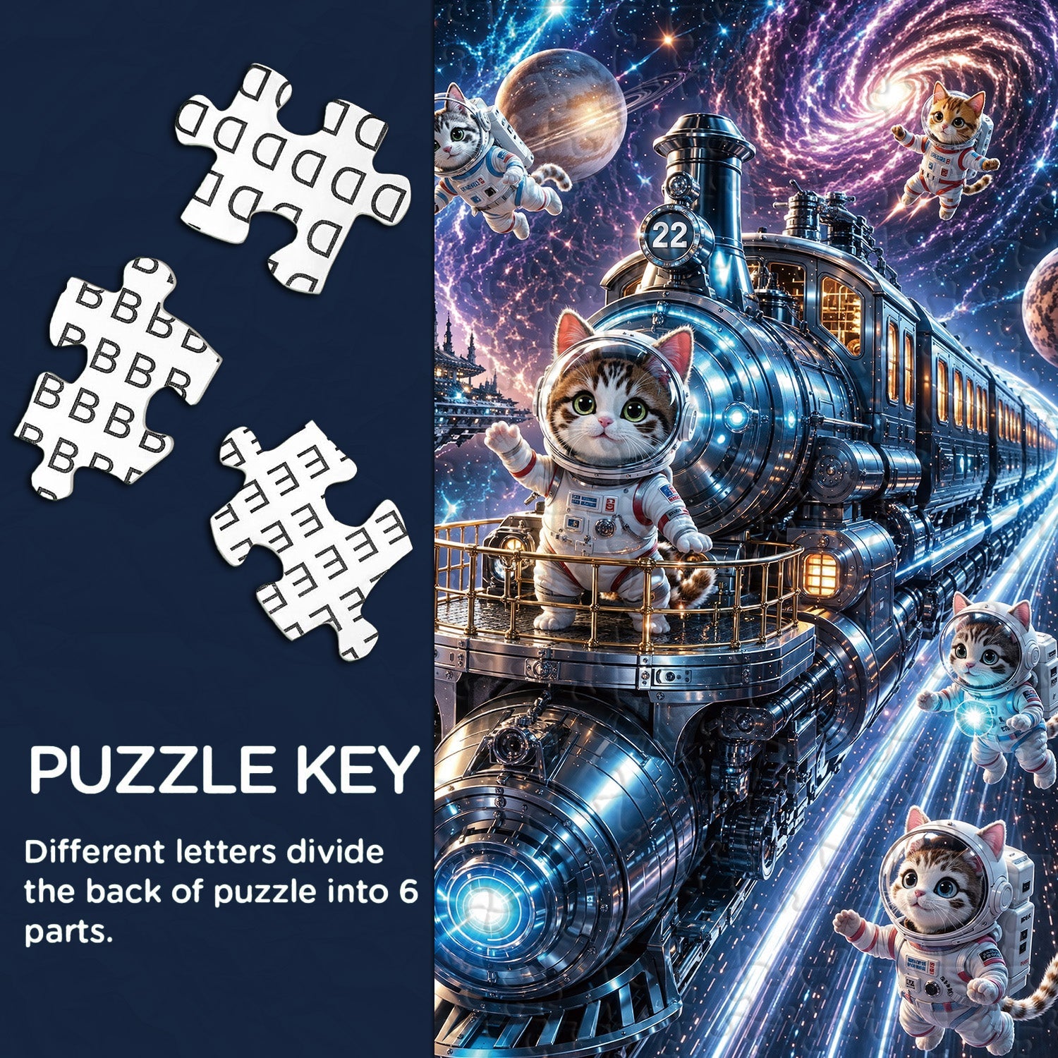 Puzzle del gatto cosmico 1000 pezzi