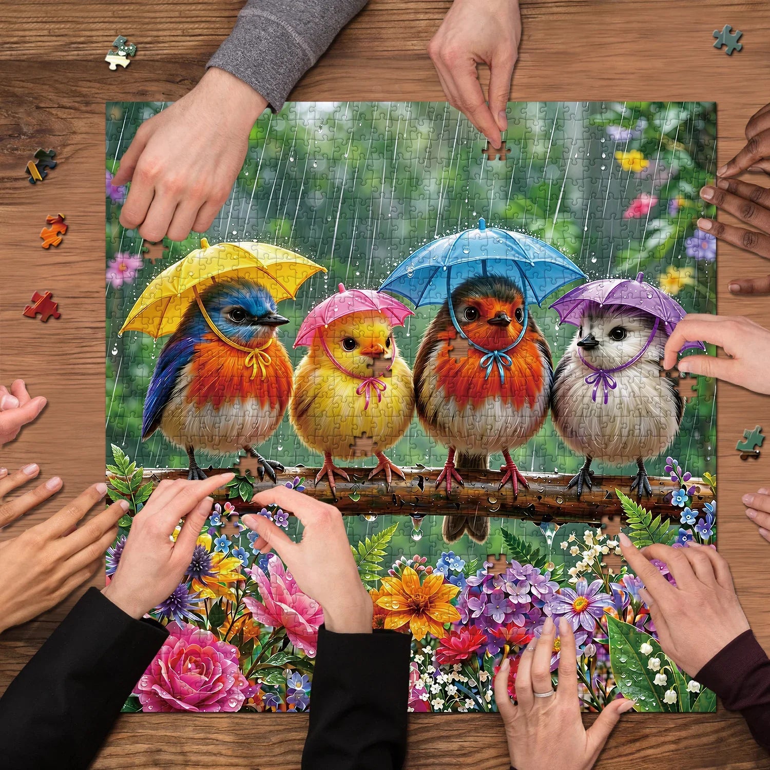 Rainy Birds Jigsaw Puzzle 1000 Pieces