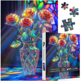 Stained Glass Sunbeam Roses Jigsaw Puzzles 1000 Pieces