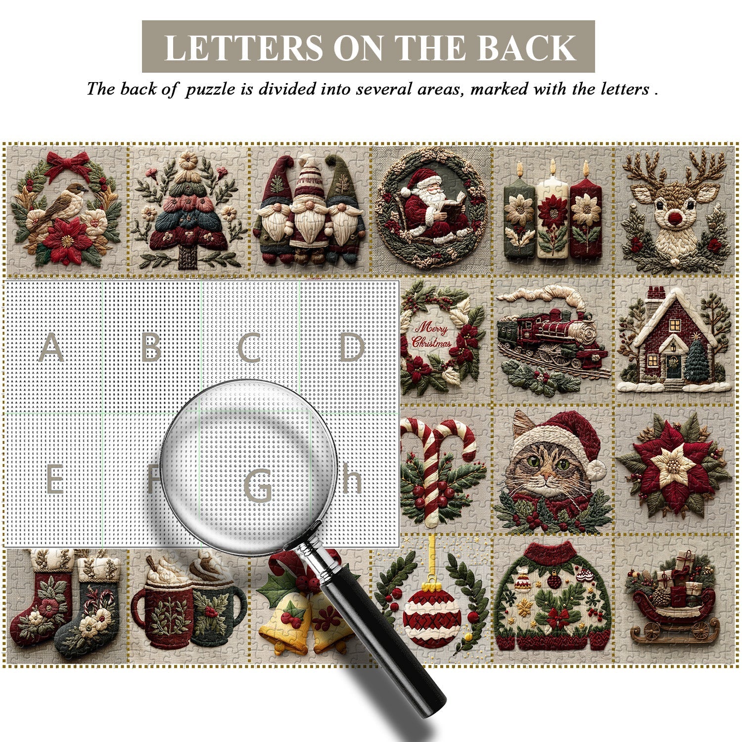 Vintage Christmas Fabric Fun Jigsaw Puzzle 1000 Pieces