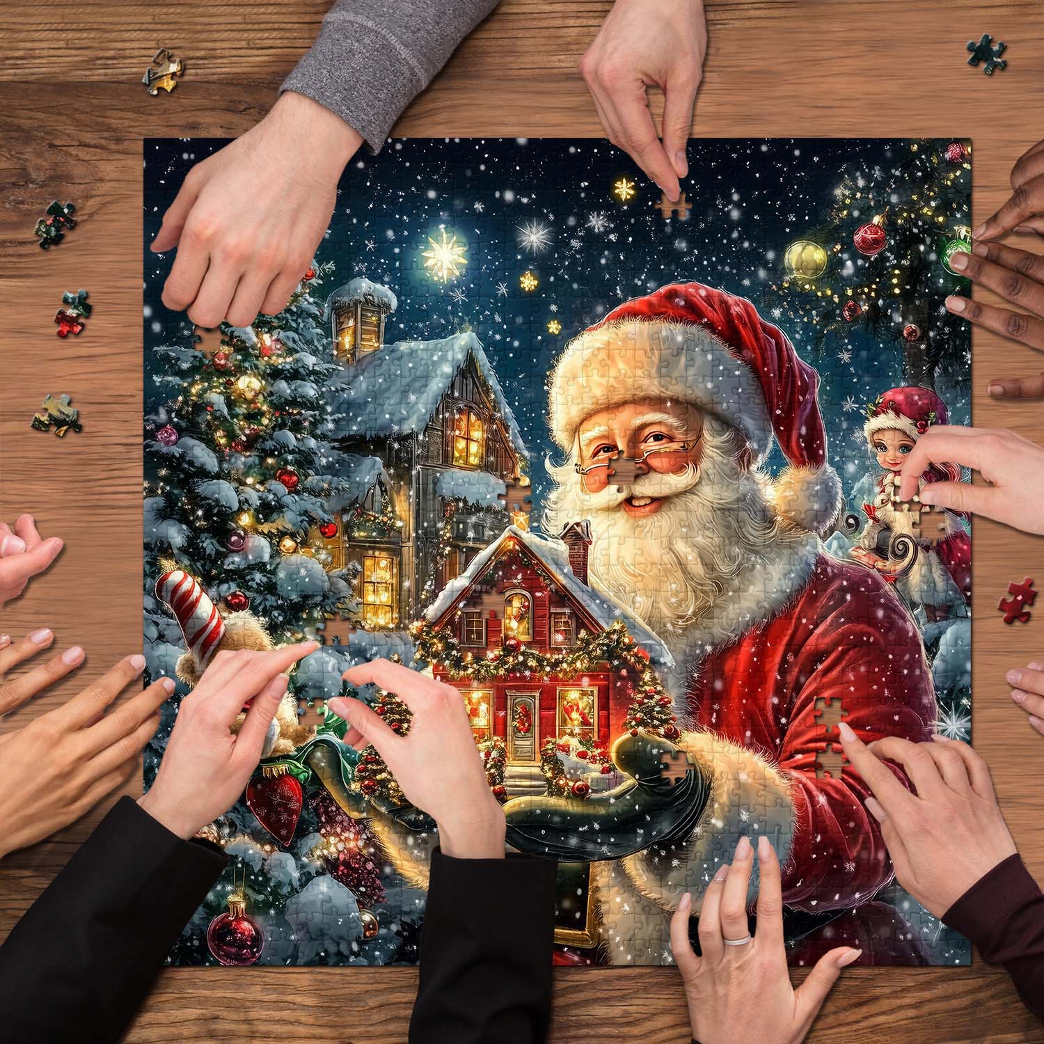Puzzle Maison de Noël du Père Noël 1000 pièces