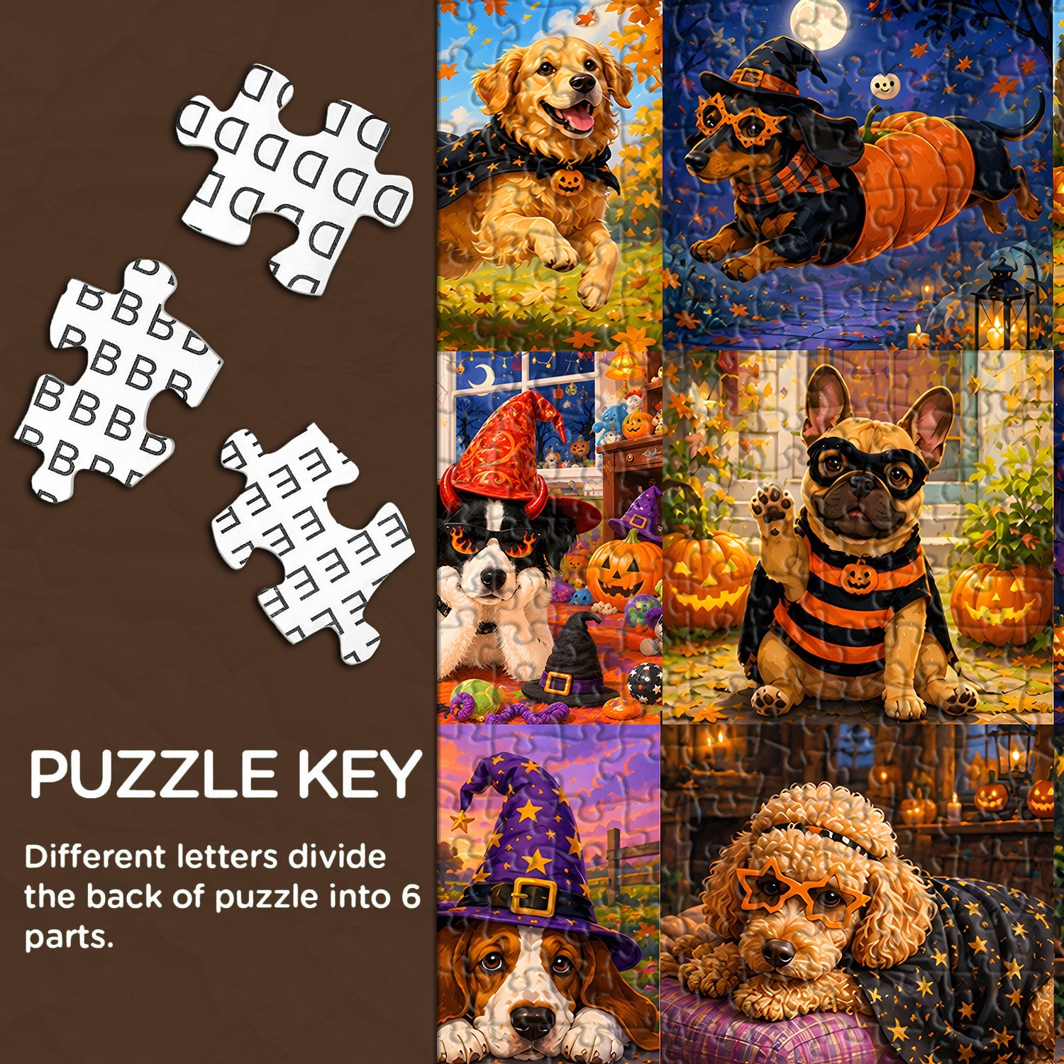 Halloween-Welpenparade-Puzzle, 1000 Teile