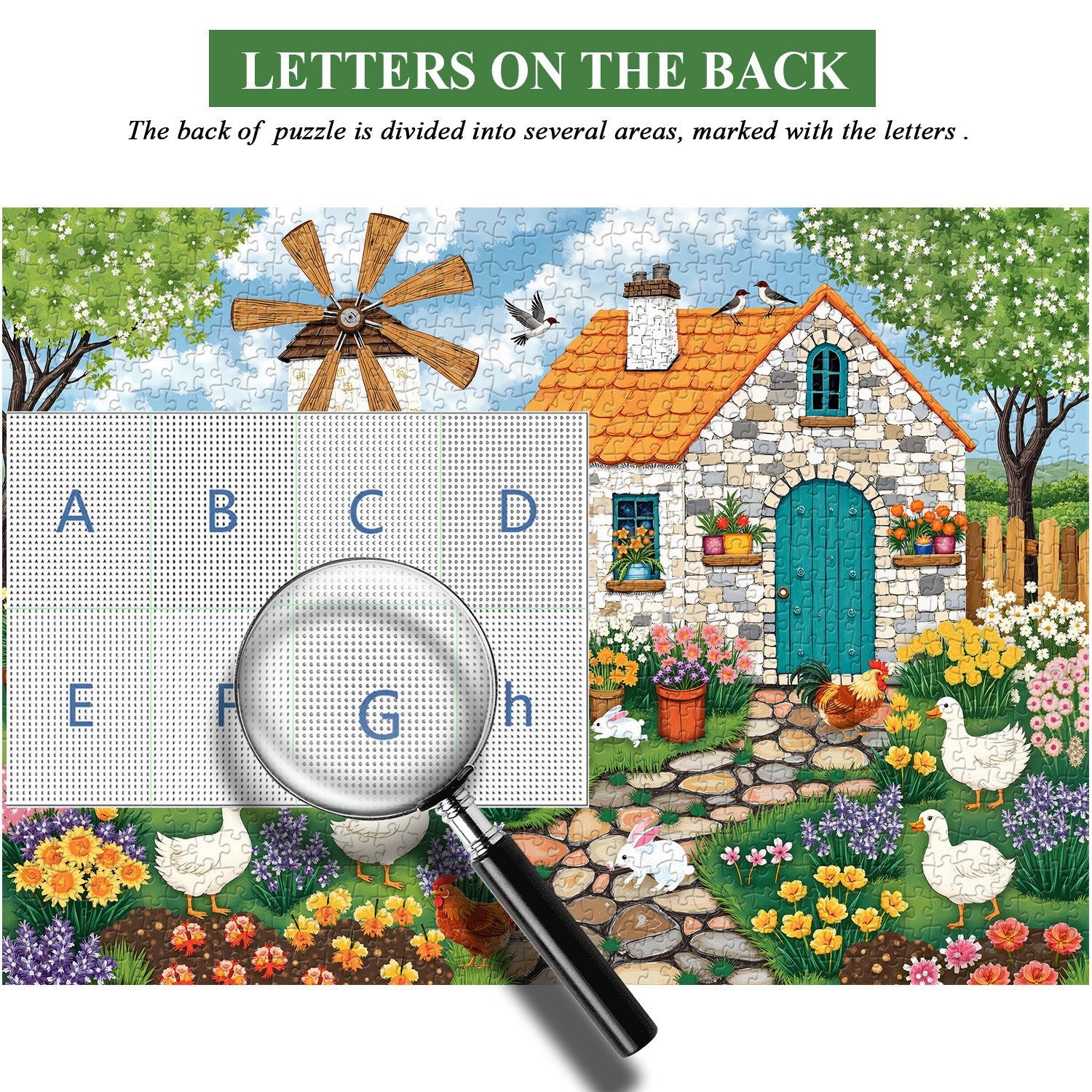 Windmill Pet Courtyard Jigsaw Puzzle 1000 Pieces