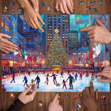 Christmas on Ice Pop Art Jigsaw Puzzle 1000 Pieces