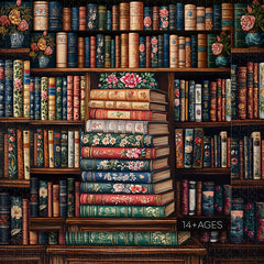 Libri vintage impilati puzzle puzzle 1000 pezzi