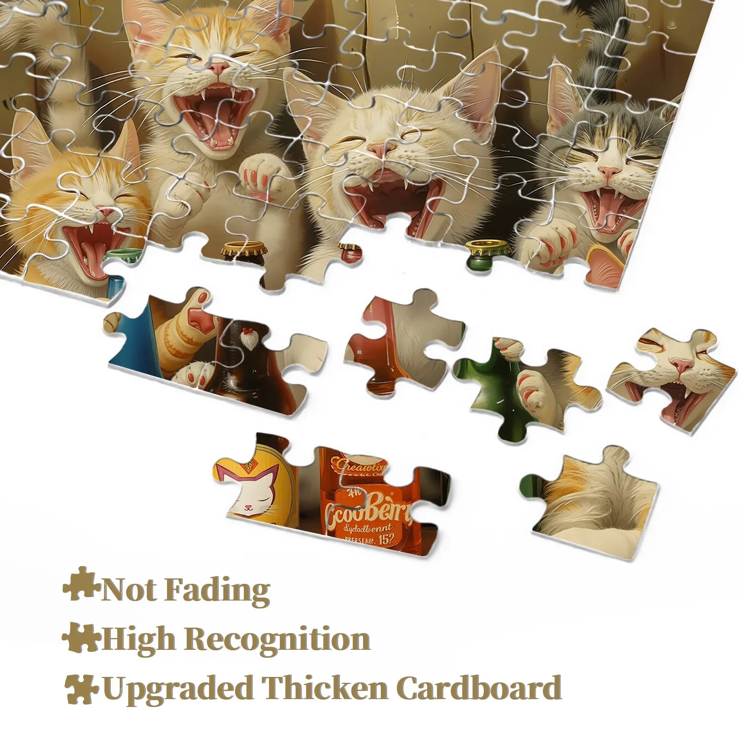 Happy Cat Wine Party Puzzles 1000 Stücke