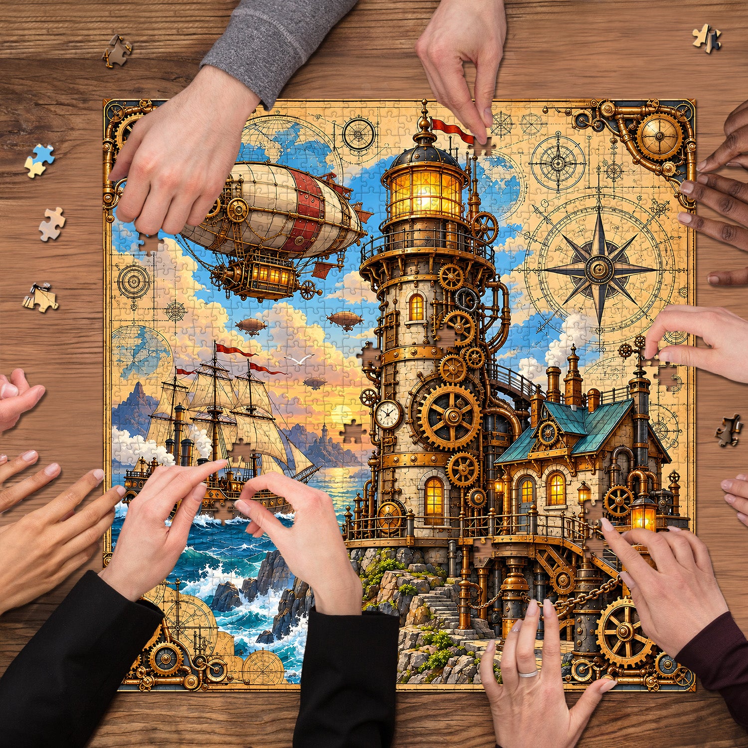 Steampunk Lighthouse Jigsaw Puzzle 1000 Pieces