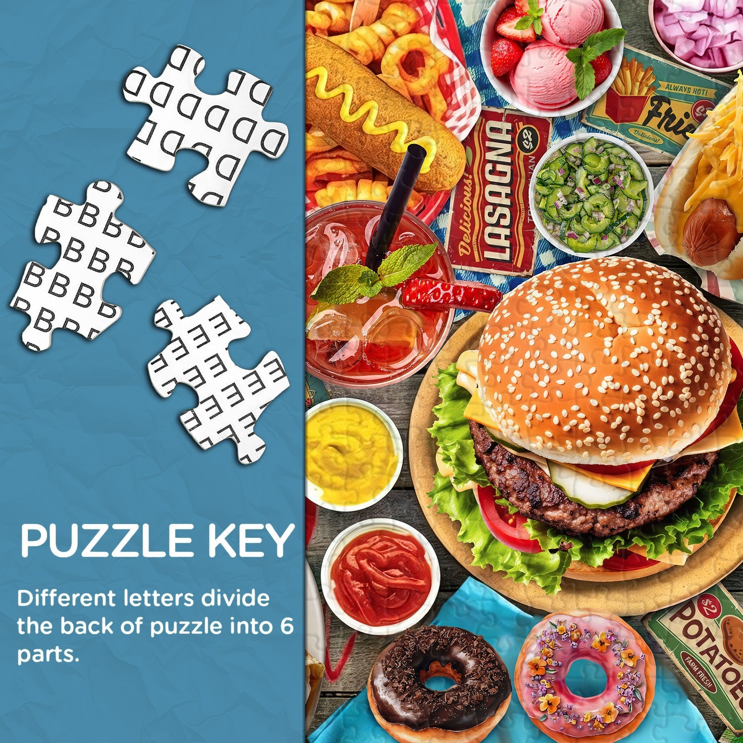 Food Delight Party Jigsaw Puzzle 1000 Pieces