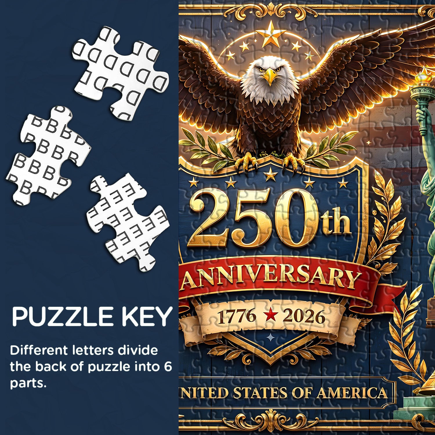 American 250th Anniversary Jigsaw Puzzle 1000 Pieces