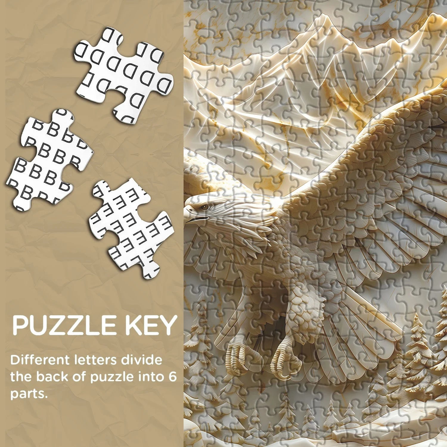 Flügel aus Marmor Puzzle 1000 Teile