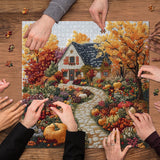 Autumn Cottage Garden Jigsaw Puzzle 1000 Pieces