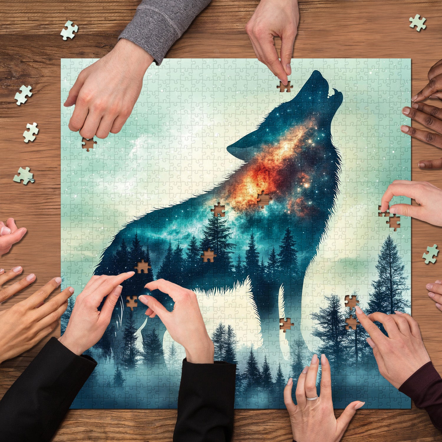 Starry Nightwolf Jigsaw Puzzles 1000 Pieces