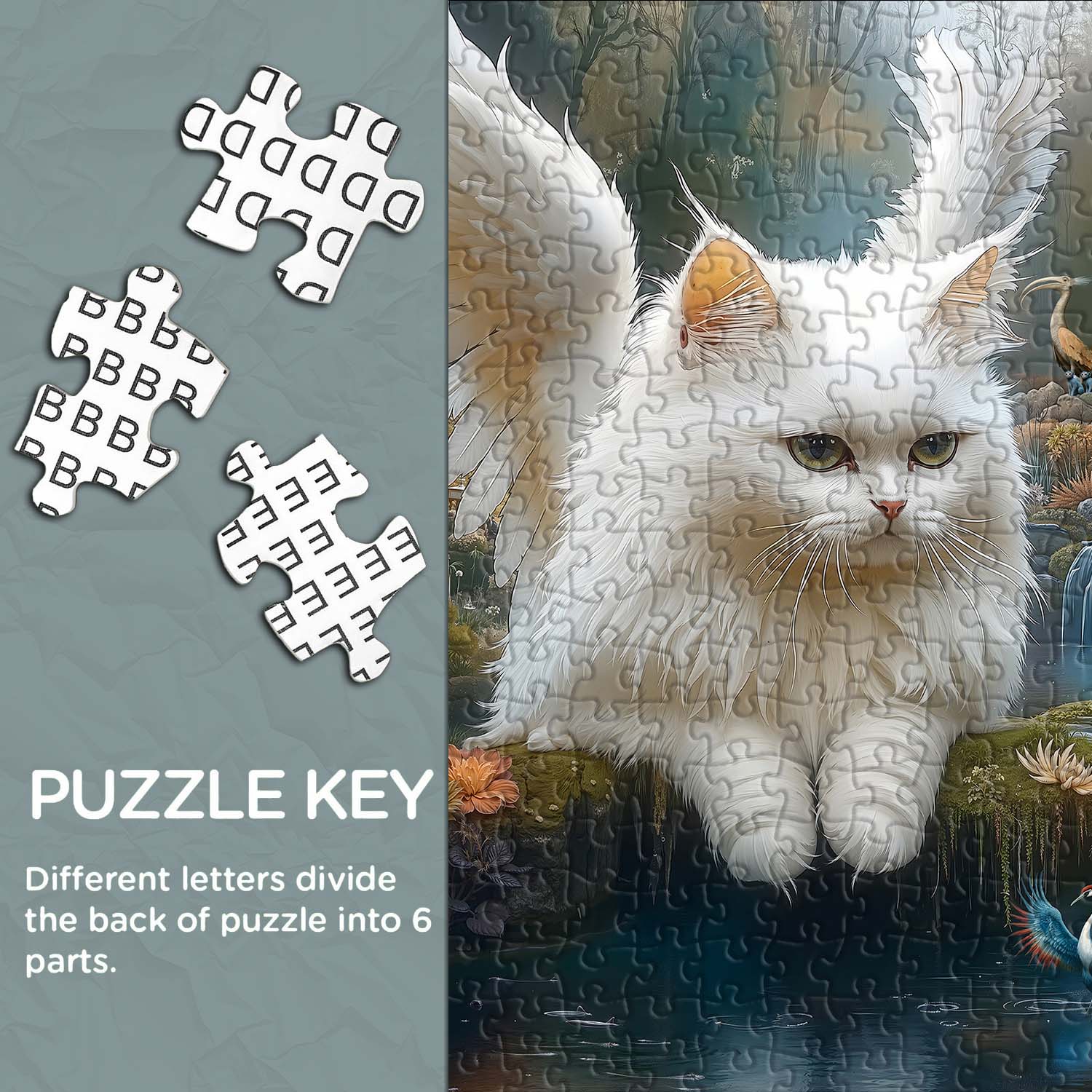 Magic White Cat Jigsaw Puzzles 1000 Pieces
