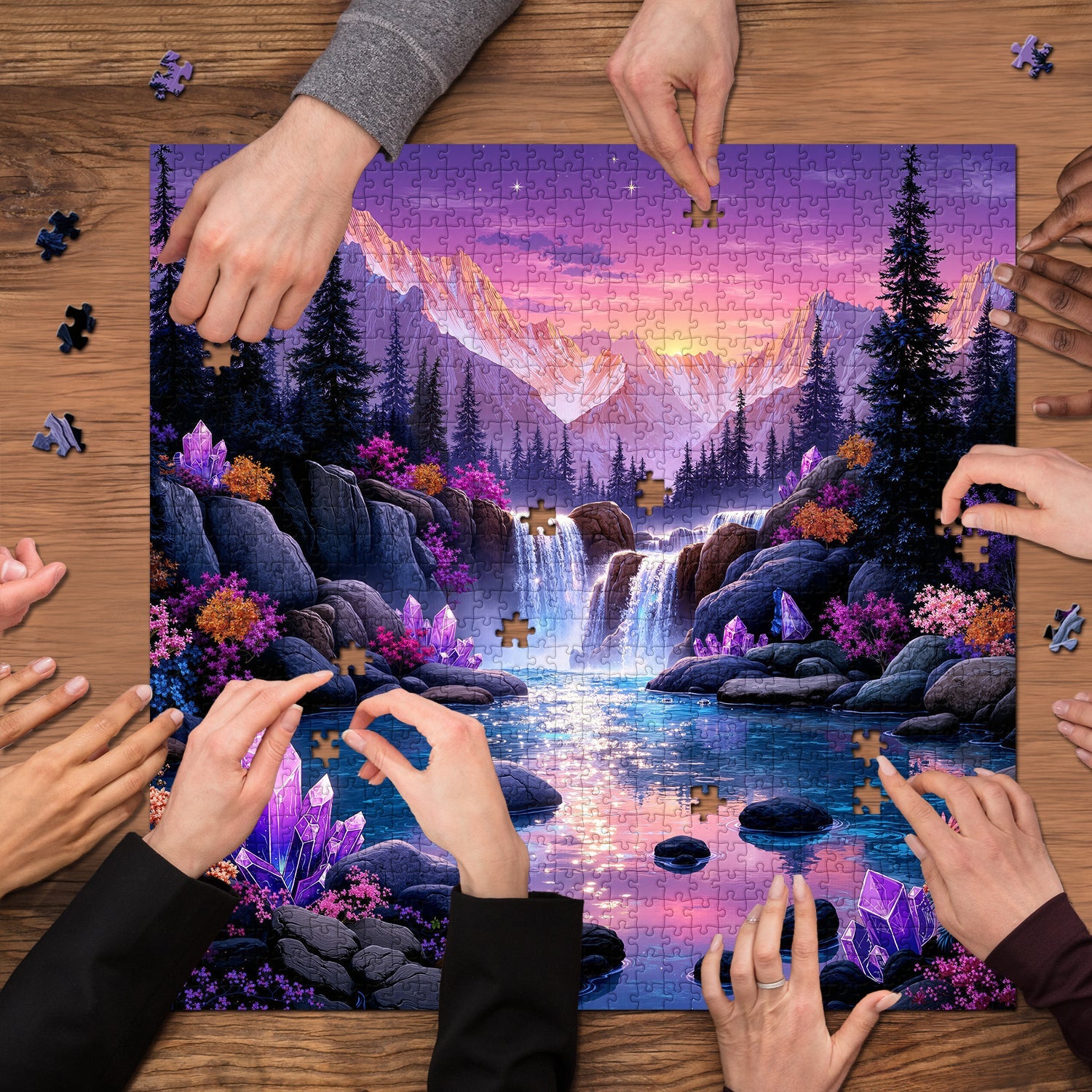 Puzzle Royaume secret d'améthyste 1000 pièces