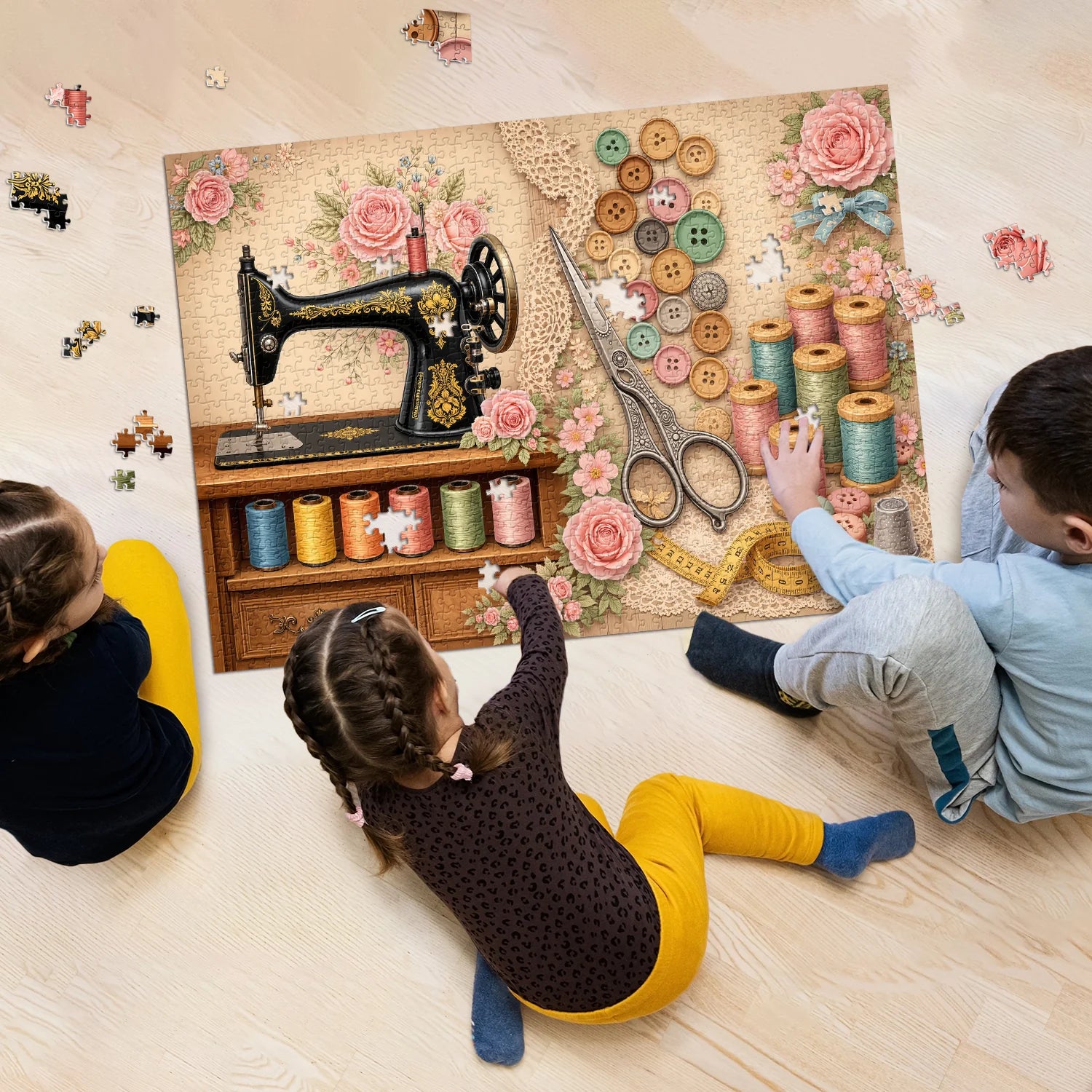 Vintage Sewing Room Jigsaw Puzzle 1000 Pieces