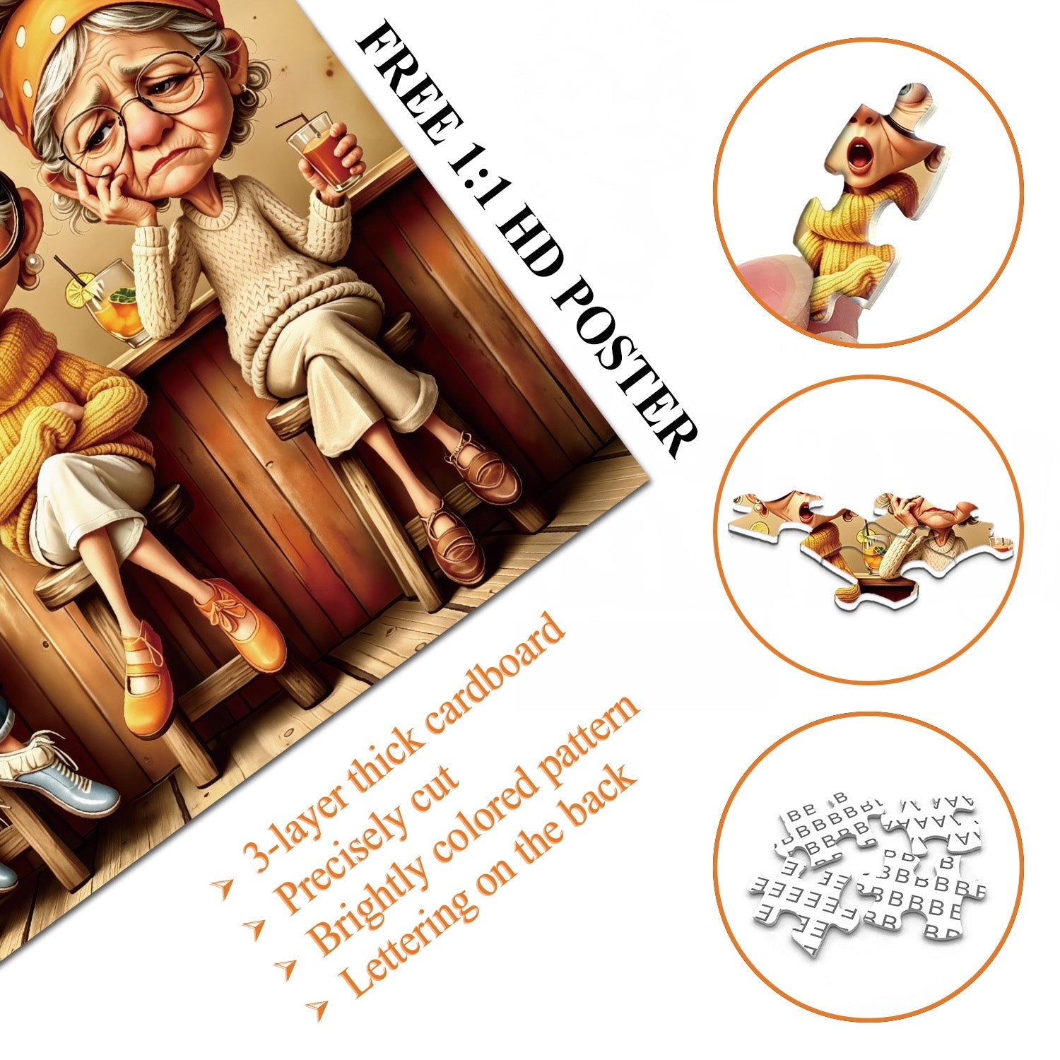 Tipsy Friends Jigsaw Puzzle 1000 Pieces