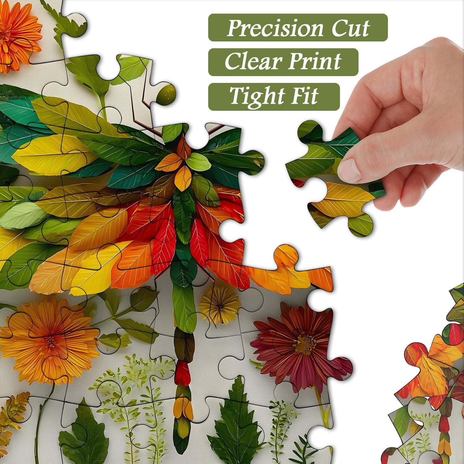 Rompecabezas de libélula de hoja de 1000 piezas