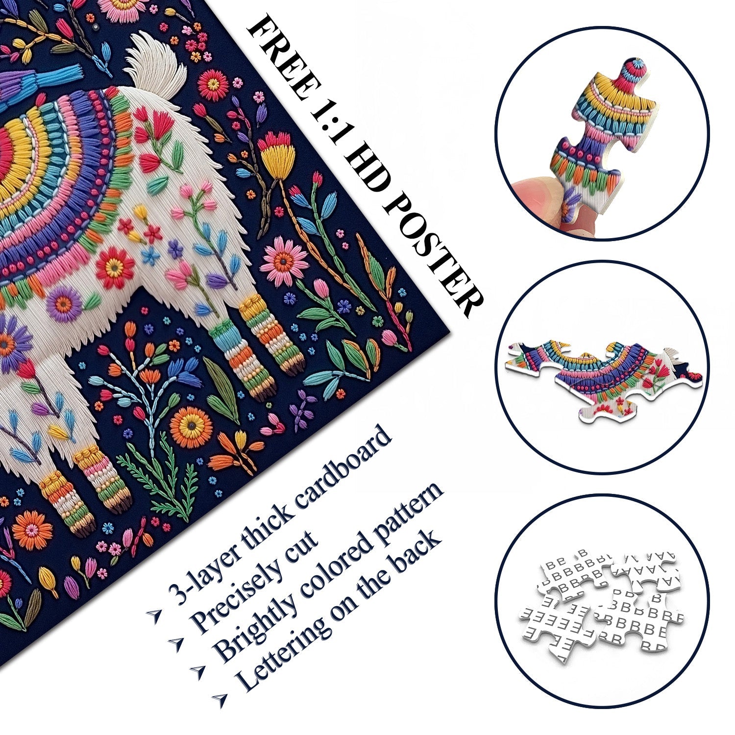 Llama in Bloom Jigsaw Puzzle 1000 Pieces