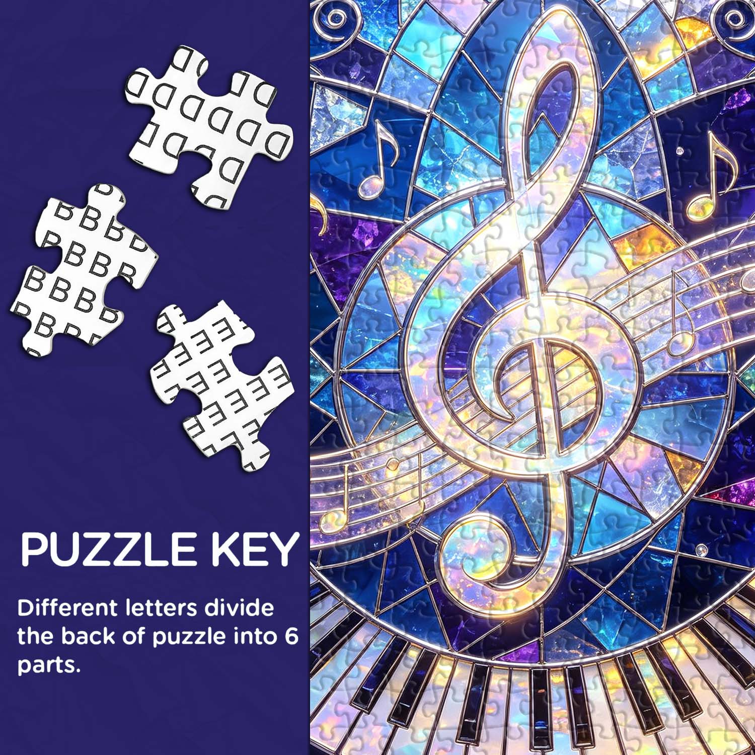 Buntglas-Melodie-Puzzle 1000 Teile