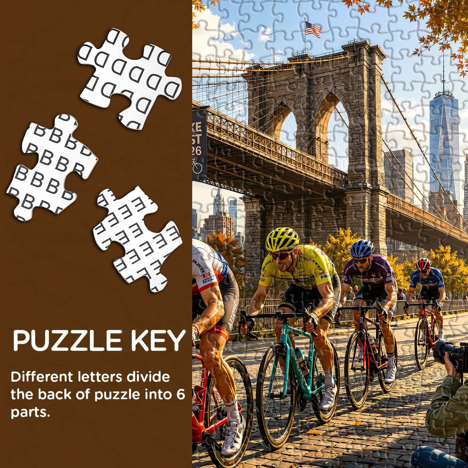 Puzzle da corsa in bici da città, 1000 pezzi