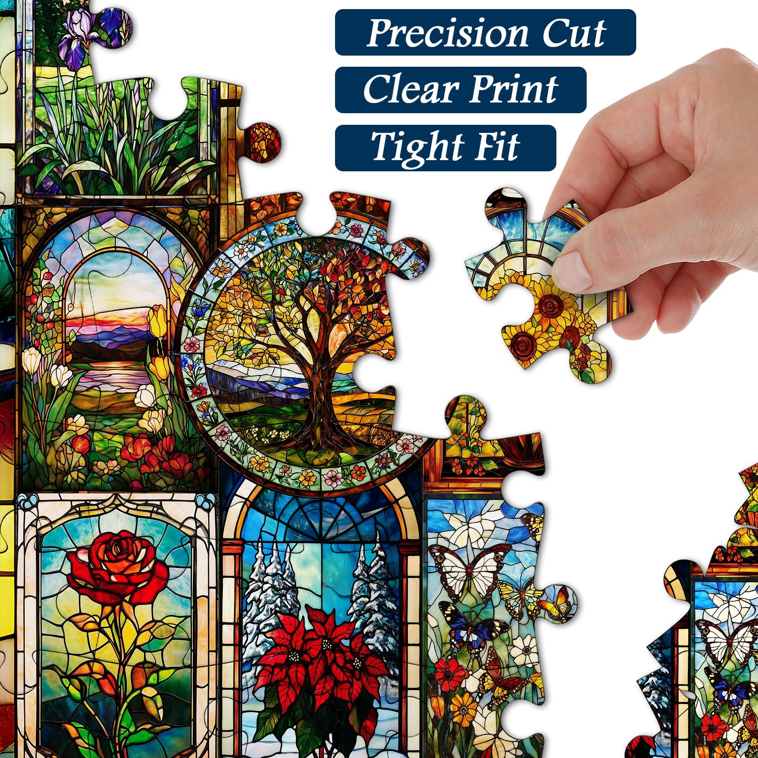 Artistic Floral Windows Jigsaw Puzzle 1000 Pieces