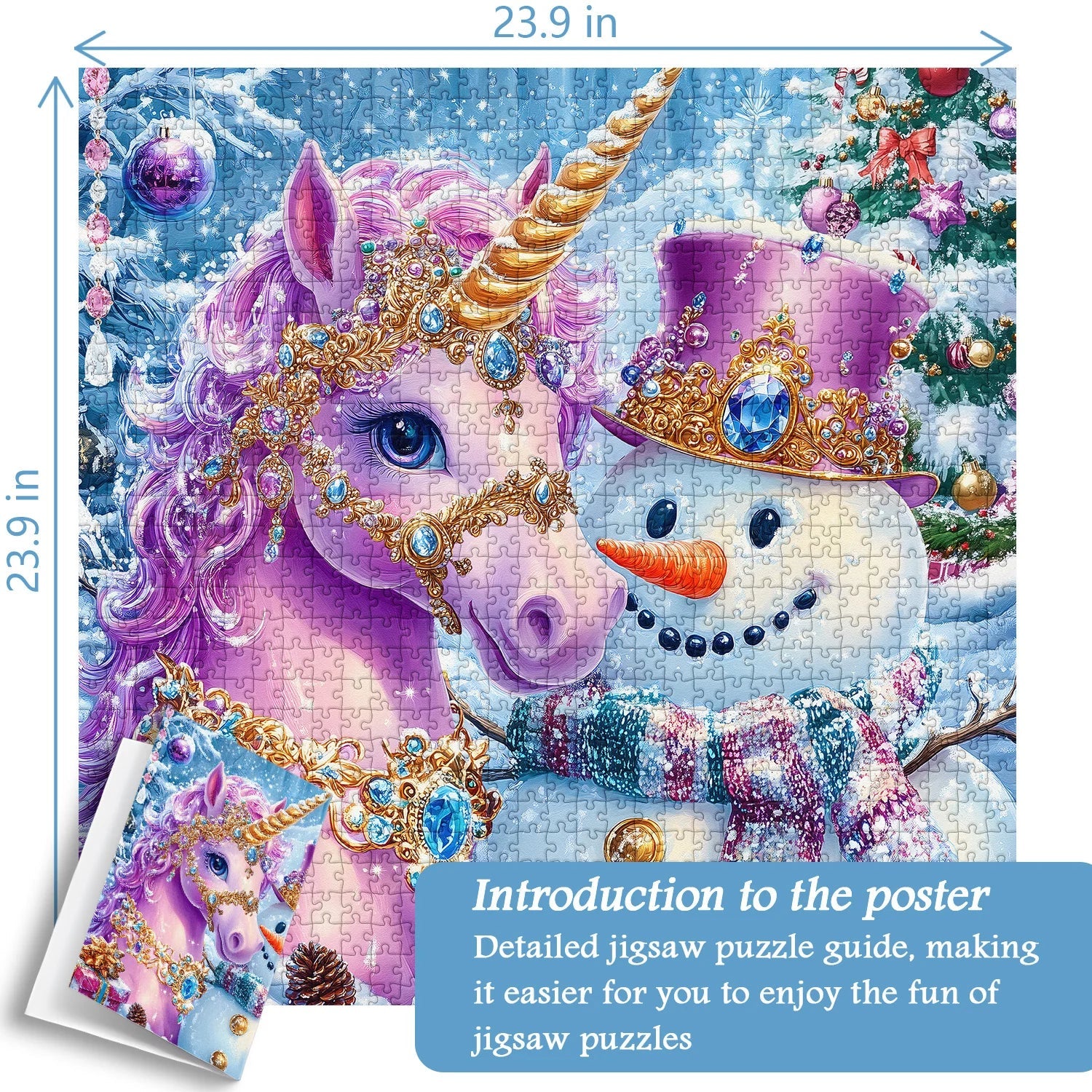 Snowman Unicorn Jigsaw Puzzle 1000 Pieces