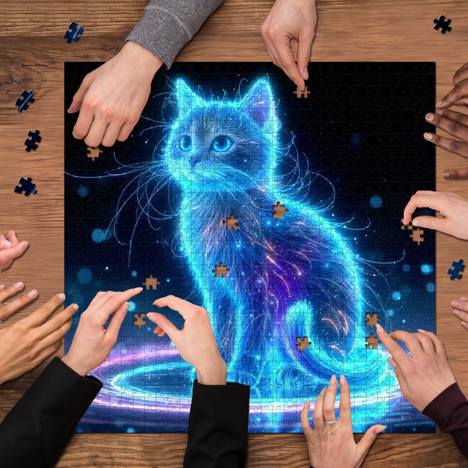 Puzzle de puzzle lumineux de chaton 1000 pièces