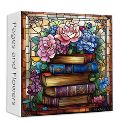 Seiten und Blumen Puzzle 1000 Stücke