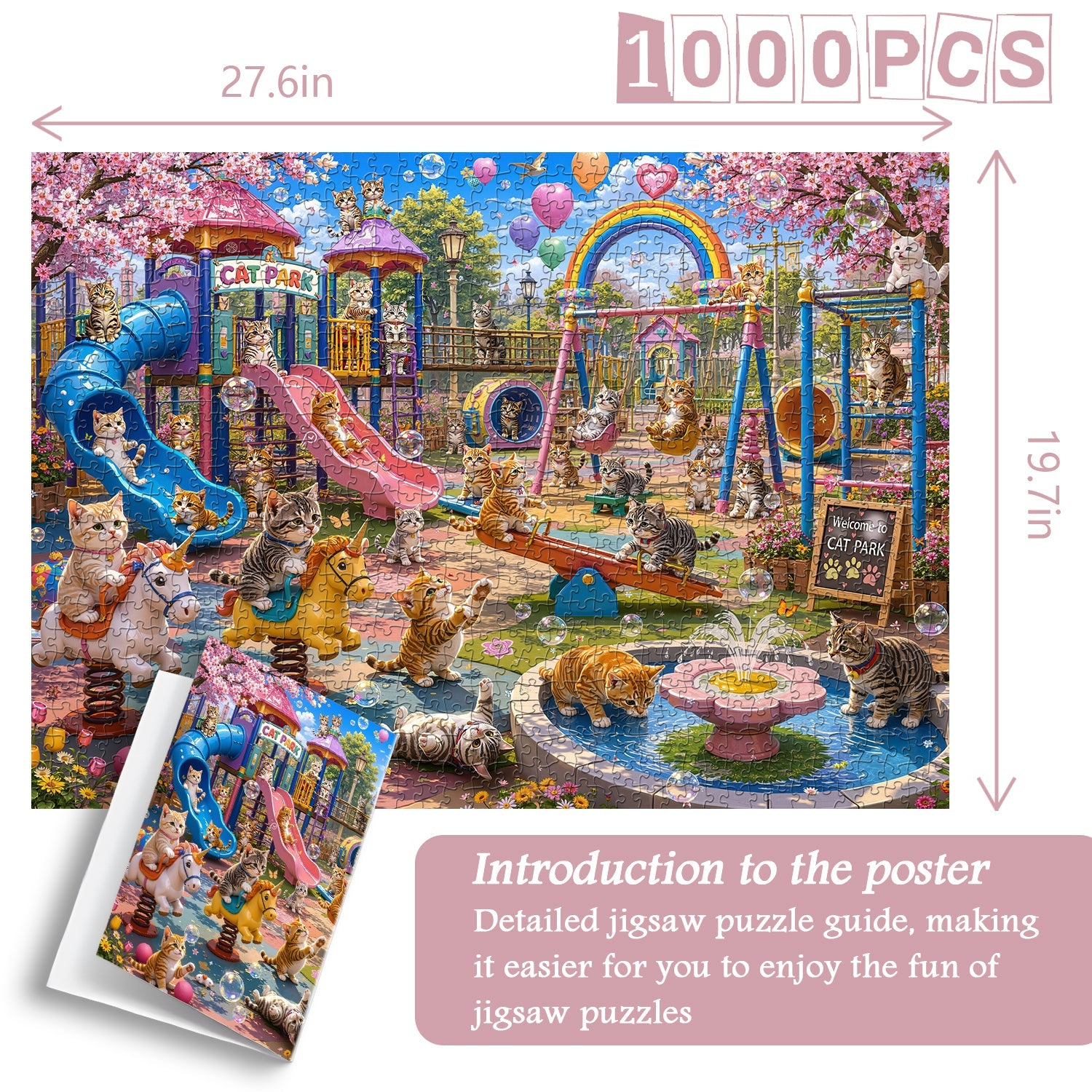 Katzenpark-Puzzle 1000 Teile